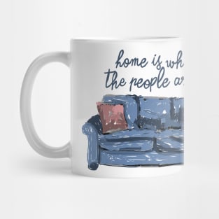 Home is where the people aren't navy Mug